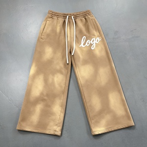 Streetwear <b>Polyester</b> Cotton French Terry Sweatpants Men <b>Joggers</b> Sweat Pants Hip Hop Casual Work Pants for Men Sports - Product Image 1