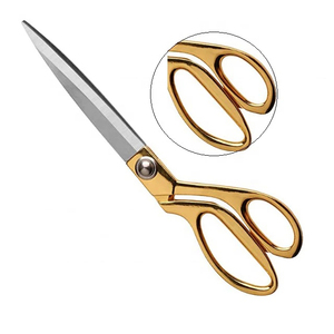 Ciseaux de tailleur élégants en acier inoxydable de qualité industrielle dorés, style 2026, disponibles pour la découpe DIY au Pakistan – En promotion - Product Image 2