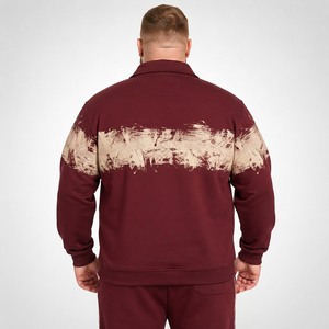 Wholesale Men Plus Size Track <b>Jackets</b> Turn Down Collar Training <b>Jacket</b> Men Cotton Fleece Zipper-Up Top <b>Winter</b> Wear Sports <b>Jacket</b> - Product Image 2