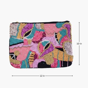 Sac bandoulière en coton brodé à la main, multicolore vibrant, fait main, de style ethnique, disponible à la vente en gros - Product Image 2