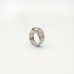 Fashionable <b>Cushion</b> Shape <b>Ring</b> 8x10 Silver 925 Fine Jewellery for Women Elegant Green Amethyst Gemstone - Product Image 6