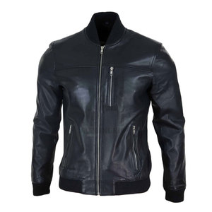 Veste bomber en cuir pour homme, respirante et à séchage rapide, vente en ligne, veste d'hiver en cuir pour homme - Product Image 3