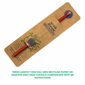 Crayons écologiques plantables avec graines |   Porte-cartes durable en papier recyclé 2B Graphite avec code QR |   Cadeau vert - Product Image 4