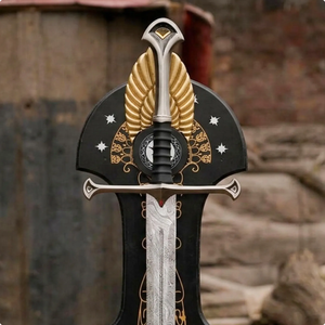Épée viking polie à la main en acier Damas, réplique de style nordique médiéval pour collectionneur, cadeau de Saint-Valentin et de Noël pour lui - Product Image 2