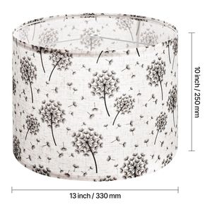 Abat-jour en lin de forme cylindrique moyenne, lot de 2, 13 pouces en haut x 13 pouces en bas x 10 pouces de haut, abat-jour de remplacement pour lampes de table - Product Image 5