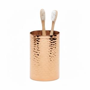 Gold Hammered Modern Metal <b>Toothbrush</b> <b>Holder</b> For Bathroom Unique Gold Bathroom Accessory Cup Organizer Cheap Price - Product Image 2