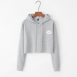 Sudaderas Cortas con Capucha para Mujer, Manga Larga, Ropa Casual, Servicio OEM, Precio Económico, Sudaderas Cortas con Capucha de Moda para Mujer - Product Image 3
