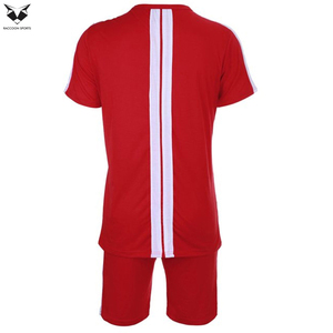 Conjunto de Camisa y Pantalones Cortos de Verano para Hombre, Estilo Urbano con Rayas en Contraste Rojo y Blanco, Camisa de Manga Corta Transpirable para Hombre - Product Image 6