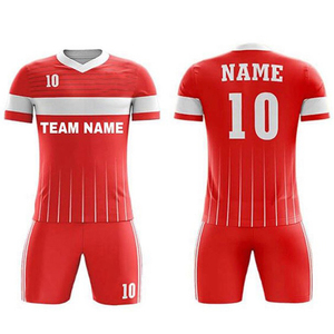 Ensemble d'uniformes de rugby rouge et blanc, maillot imprimé numériquement à séchage rapide, kit sportif à manches courtes, tenue d'équipe personnalisée pour joueur, idéal pour les matchs - Product Image 5
