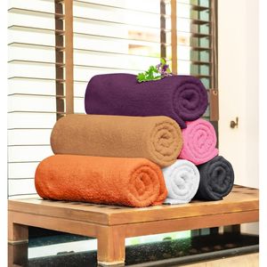Set di Asciugamani da Bagno 100% Cotone, Asciugatura Rapida, Super Assorbenti, Leggeri e Morbidi, Colore Prugna (Confezione da 6) - Product Image 2