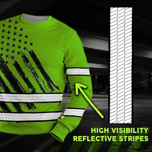 Camisa de Manga Larga de Alta Visibilidad, Uniforme de Empresa, Reflectante, Verde, con Nombre y Logotipo Personalizados, Ropa de Trabajo de Seguridad - Product Image 5