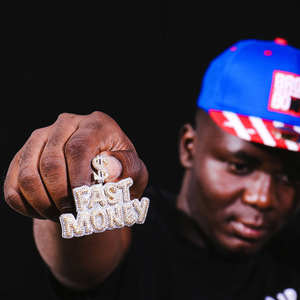 Collar con Colgante de Nombre FAST MONEY Estilo Hip Hop, Plata 925 con Diamantes Cultivados en Laboratorio, para Bodas y Fiestas, Unisex - Product Image 1