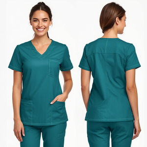 Ensemble de blouses d'allaitement professionnelles pour femmes, couleur turquoise, prix de gros, vêtements médicaux - Product Image 2