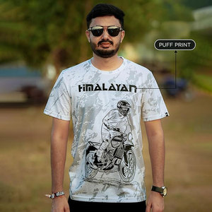 เสื้อยืดผู้ชายผ้าฝ้ายแท้สีดำขนาด250กรัมพิมพ์ลายตัวอักษรทรงหลวมขนาดครึ่งแขน - Product Image 3