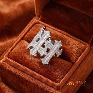 <b>Mens</b> Silver Tone Moissanite Cross <b>Ring</b> Hip Hop Engagement Gift Statement Jewelry <b>for</b> <b>Men</b> Daily Wear - Product Image 4