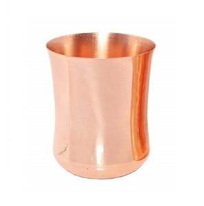 Verre à eau contemporain en cuivre, forme incurvée, avec bande miroir, pour la table et la salle à manger, collection cadeau - Product Image 5
