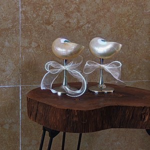 Copa de vino de metal y concha marina de la mejor calidad con detalles de lazo de cinta, ideal para servir vinos tintos, blancos y espumosos - Product Image 5