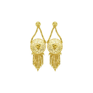Joyería al por Mayor, Juego de Collares de Novia Chapados en Oro de 14K, 18K y 24K, Joyería Turca, Diseño Floral Tradicional, Juego de Joyería Largo - Product Image 4