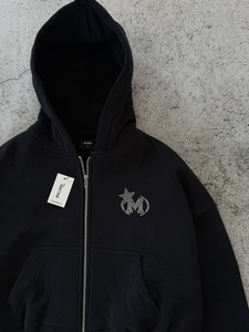 Custom Women's Cropped Zip Up Hoodie Oversized <b>Rhinestone</b> Logo Full Zip Fleece Hooded Sweatshirt Streetwear Cotton <b>Jacket</b> - Product Image 5
