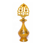 Support de Kohl Vintage en Laiton Surma Dani Eye avec Bâton Islamique Arabe Orné Fretwork Collyrium Kajal Eyeliner Coiffeuse