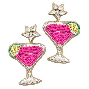 Pendientes Artesanales Bordados con Forma de Flor Multicolor, Joyería Boho, Trabajo Intrincado con Hilo, Ligeros, para Fiesta, Estilo Cristiano - Product Image 2