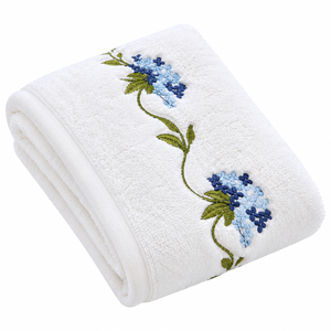 Serviette de bain en coton éponge brodée, douce et de haute absorption, pour salle de bain - Product Image 3