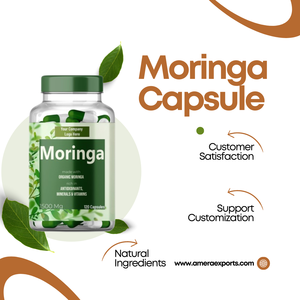 Polvo de hoja de Moringa orgánica Suplemento de superalimento Vitaminas ricas Minerales Eficacia antioxidante para la salud Bienestar al por mayor - Product Image 4