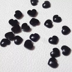 Compre cabujones lisos de ónix negro natural de 8 mm para la fabricación de joyas, cristales curativos de calidad excepcional, proveedor de piedras preciosas sueltas. - Product Image 2