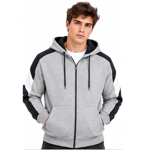 Sudadera con capucha y cremallera para hombre, ropa deportiva premium de invierno, fabricante de ropa personalizada ODM, producción de forro polar, sudadera informal al por mayor, ropa urbana OEM - Product Image 1