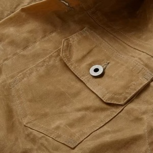Veste en coton ciré imperméable coupe-vent pour le travail en extérieur, manteau de terrain, veste utilitaire décontractée, logo personnalisé, vêtements d'hiver professionnels - Product Image 3