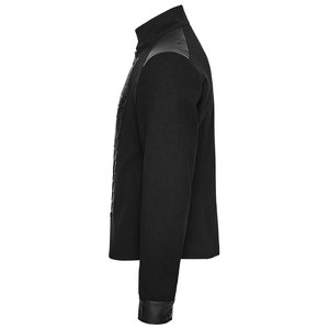 Three-Dimensional Men Black <b>Gothic</b> Punk Style Coffin Pattern Short Slim Fit Fashion <b>Jacket</b> Top Sell - Product Image 2