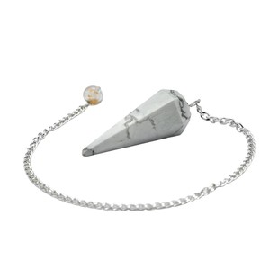 Pendentif en howlite conique poli, sculpté, magnifique outil de radiesthésie, guérison énergétique, vente en gros, produit phare - Product Image 6