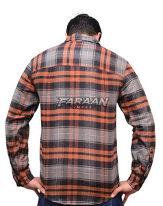 Wholesale Plaid Flannel <b>Overshirt</b> Brushed Cotton <b>Check</b> Pattern Casual Layering Shirt Long Sleeve Double Pocket Streetwear - Product Image 6