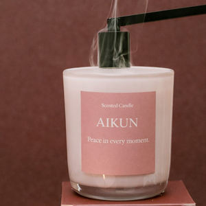 Vela Aromática AIKUN al por Mayor con Aroma a Menta y Eucalipto en Frasco de Vidrio, Vela Perfumada Energizante para SPA de Alta Gama - Product Image 1