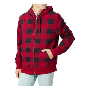 Sweat-shirt à capuche zippé pour homme avec logo personnalisé, vente en gros, entièrement zippé, vierge, avec strass - Product Image 1