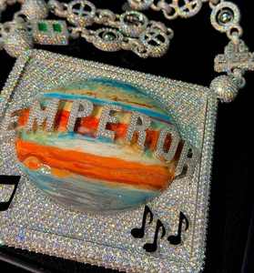 สร้อยคอเงินแท้ 925 สไตล์ฮิปฮอปร็อค ลายดอกกุหลาบ 3 มิติ พร้อมจี้โมอิสซาไนต์  เครื่องประดับแฟชั่นสำหรับเป็นของขวัญ - Product Image 3