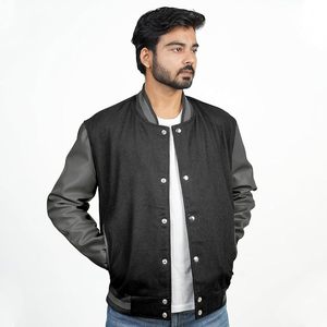 Heavyweight Mens Varsity Bomber <b>Jacket</b> Mens Retro Varsity <b>Letterman</b> <b>Jacket</b> - Product Image 4