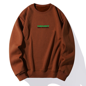 Sudadera con Cierre de Cremallera y Cuello Redondo, 100% Algodón, Bordada, de Alta Calidad, para Hombre, Tejido Grueso, Acabado Suave, Estilo Deportivo Informal - Product Image 1