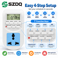 Digitaler Zeitschalter 24-Stunden 7-Tage Wöchentlich Programmierbarer LCD-Steckdosen-Timer 16A 230V EU/UK/US-Stecker 60-Tage-Speicher für Beleuchtung