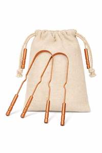 ที่ขูดลิ้นและทำความสะอาดช่องปาก Aanju สีโรสโกลด์ รูปตัวยู ทำจากสแตนเลสสตีล ช่วยขจัดกลิ่นปากอย่างมีประสิทธิภาพ สำหรับใช้ในบ้าน - Product Image 4