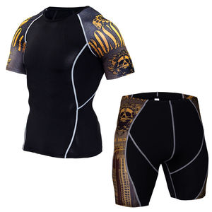 High Performance MMA Rash Guard with Matching Fight <b>Shorts</b> Custom Design <b>Grappling</b> Boxing Jiu Jitsu Competition Apparel - Product Image 4