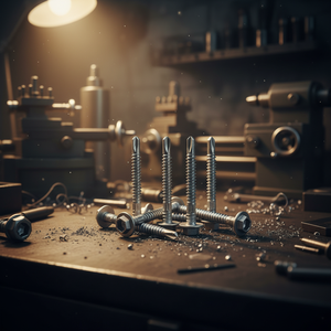 Vis autoperceuses à tête à rondelle en acier au carbone zingué/galvanisé à chaud, filetage métrique/pouces standard, classe 8 - Product Image 1