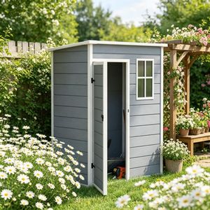 Capanno da Giardino Moderno per Esterni, Grande Casetta Porta Attrezzi Industriale in PVC Ecologico e Acciaio Zincato Impermeabile, Ideale per Riporre Biciclette - Product Image 6