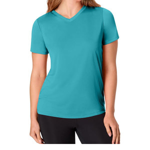 Lot de 5 T-shirts de sport pour femmes, col rond, performance, écologiques, respirants, séchage rapide, anti-UV, toutes saisons - Product Image 1