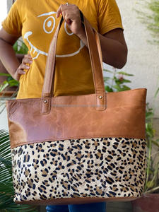 Fabricante de bolsos de mano al por mayor de moda Vintage de alta calidad de gran capacidad de cuero genuino bolso de hombro para las mujeres - Product Image 6