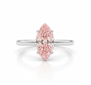 แหวนเพชรทรงมาร์คีส์สีชมพูสดใสแฟนซี ขนาด 10.02-10.20 กะรัต ได้รับการรับรองจาก Aniva IGI คุณภาพ VS1 ระดับ Excellent เพชร CVD สำหรับแหวนหมั้น - Product Image 5