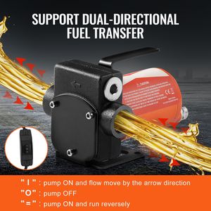 Pompa Elettrica Portatile per Trasferimento Diesel 12V/24V/3V DC 5.3 GPM 1/10 HP con Spegnimento Automatico e Ugello per Carburante con Ingresso Lungo - Product Image 4