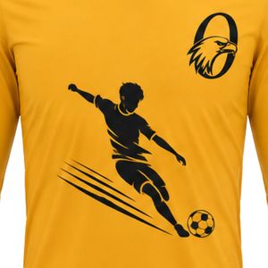 ชุดเสื้อฟุตบอลผู้ใหญ่สีเหลืองดำแขนยาวและกางเกงขาสั้น ชุดกีฬาทีมที่สวมใส่สบายสำหรับเล่นในสโมสรโรงเรียน - Product Image 5