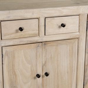 Aparador de Madera Maciza con Acabado Arenado, Estilo Vintage, Hecho a Mano, Rústico, con Cajones y Puertas, Acabado Natural, para Comedor o Sala de Estar - Product Image 3