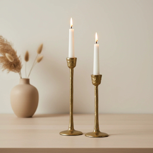 Support de bougie en métal doré de luxe, style vintage trompette, pour centres de table de mariage, vente en gros, faible MOQ - Product Image 5
